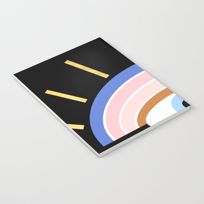 Retro evil eye - black & gold Notebook Gallery Image 3