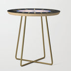Retro evil eye - black & gold Side Table Gallery Image 1