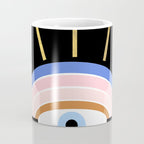 Retro evil eye - black & gold Coffee Mug Gallery Image 4