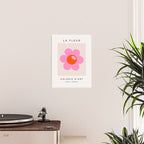 La Fleur | 05 - Abstract Retro Flower Print Pink Orange And Neutral Boho Decor Modern Floral Poster Gallery Image 2