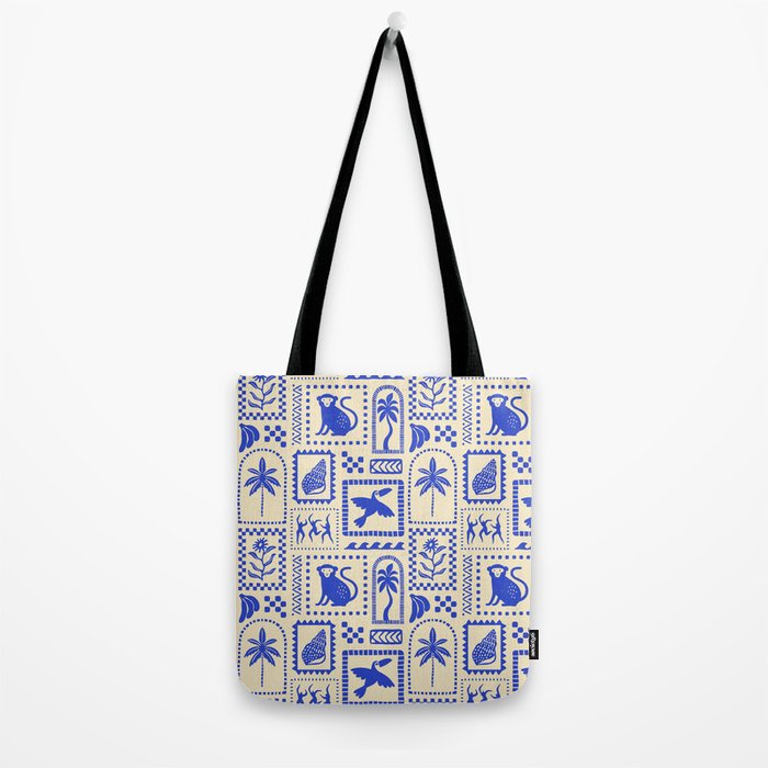 Vintage summer nature patchwork art pattern Tote Bag Gallery Image 2