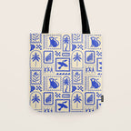 Vintage summer nature patchwork art pattern Tote Bag Gallery Image 1