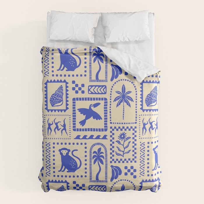 Vintage summer nature patchwork art pattern Duvet Cover Gallery Image 6