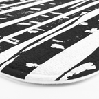 Woodcut Birches Black Bath Mat Gallery Image 3
