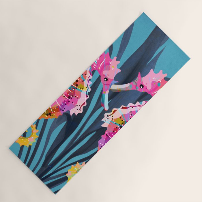 Colorful Seahorses Art 1 Yoga Mat Gallery Image 1