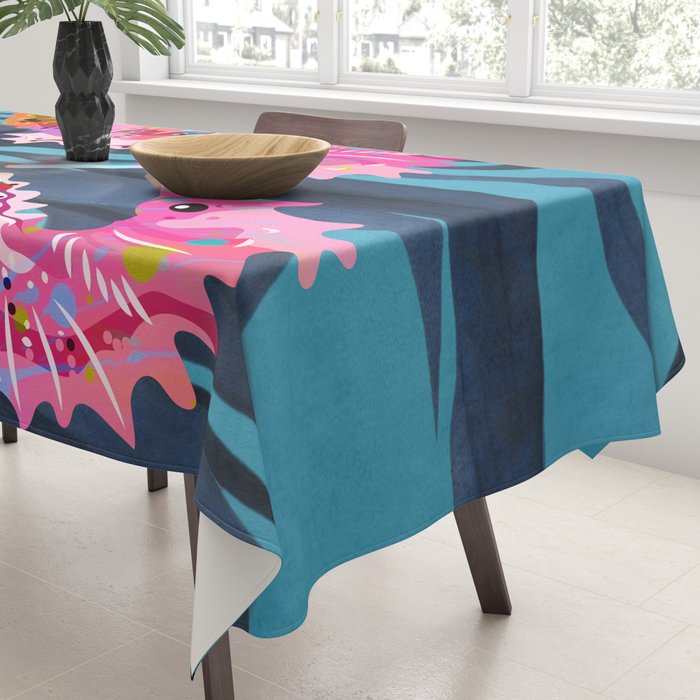 Colorful Seahorses Art 1 Tablecloth Gallery Image 3