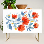 Watercolor Flowers Credenza Gallery Image 1