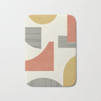 Abstract Lines Composition - Gold Orange Brown Bath Mat Gallery Image 1