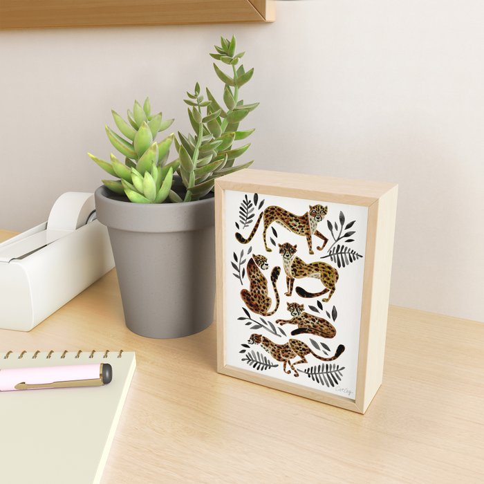 Cheetah Collection - Mocha & Black Palette Mini Art Print Gallery Image 2