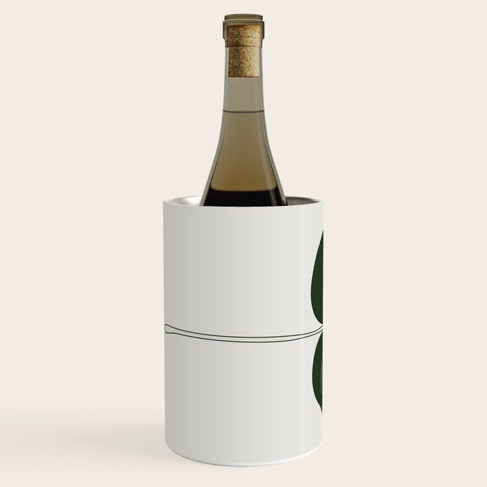 Split Philodendron Leaf Illustration Wine Chiller Gallery Image 2