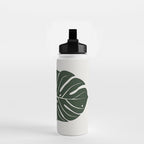 Split Philodendron Leaf Illustration Water Bottle Gallery Image 2