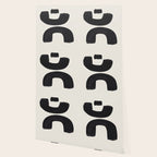 Mid Century Modern Minimalist Abstract Art Brush Strokes Black & White Ink Art Tribal Marking Wallpaper Gallery Image 2