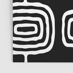 Mid Century Modern Atomic Rings Pattern 771 Black and White Poster Gallery Image 3