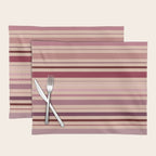Dusty Rose And Blush Stripes Placemat Gallery Image 1