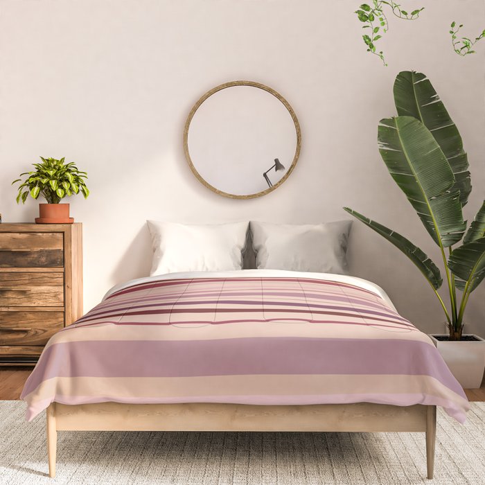Dusty Rose And Blush Stripes Comforter Gallery Image 3