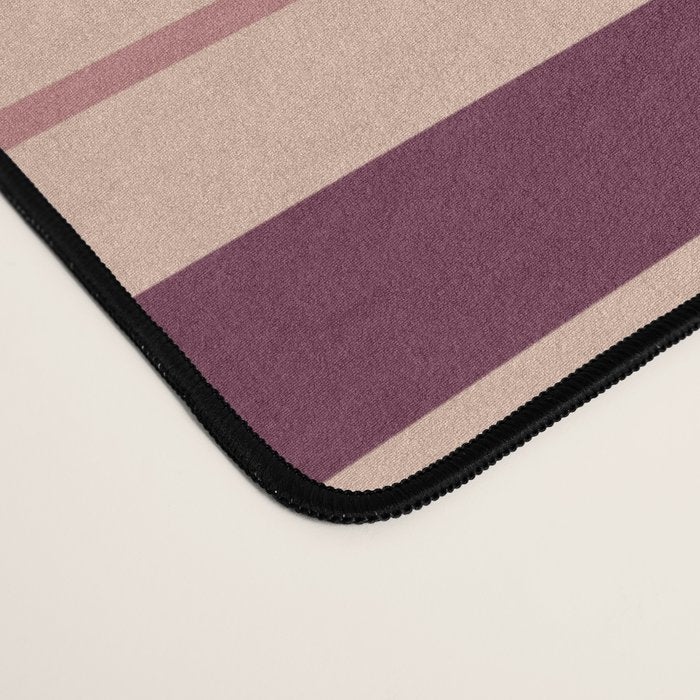 Dusty Rose And Blush Stripes Desk Mat Gallery Image 4