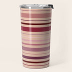 Dusty Rose And Blush Stripes Travel Mug Gallery Image 2