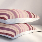 Dusty Rose And Blush Stripes Pillow Sham Gallery Image 3