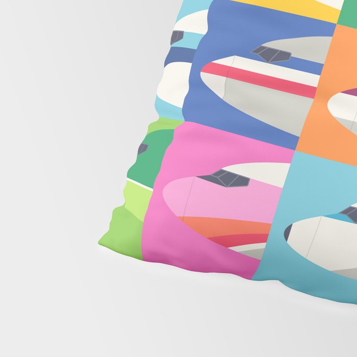 Retro Airline Nose Livery - USA Pillow Sham Gallery Image 4