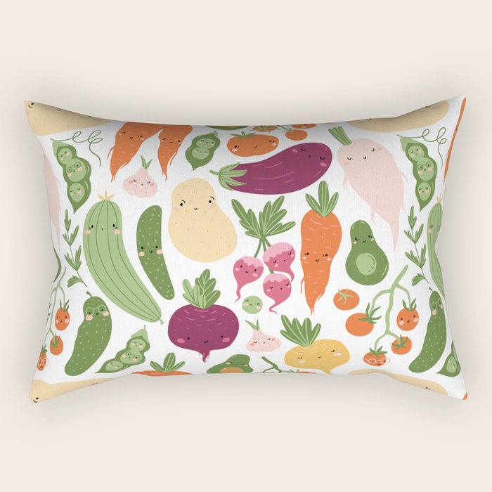 Cute vegetables Rectangular Pillow Gallery Image 2