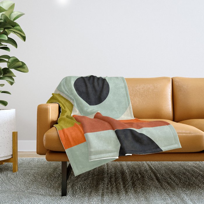 think big 5 shapes geometric Throw Blanket Gallery Image 1
