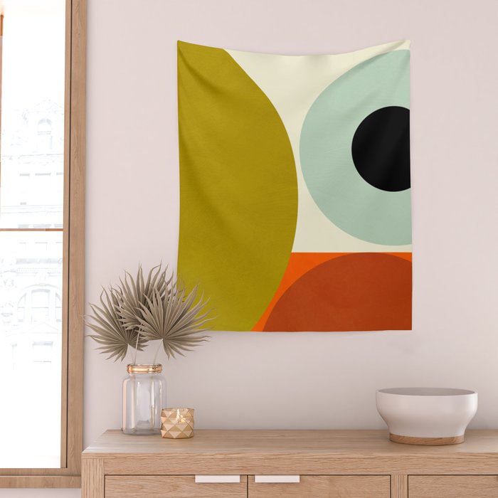 think big 5 shapes geometric Wall Tapestry Gallery Image 2