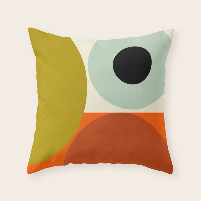 think big 5 shapes geometric Throw Pillow Gallery Image 6