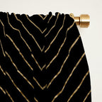Art Deco Luxurious Gold and Ebony Black Elegant Design Window Curtain Gallery Image 2