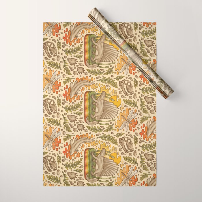 Daydream Dimetrodon Wrapping Paper Gallery Image 1