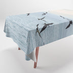 Flock of Birds at Sunset Tablecloth Gallery Image 1