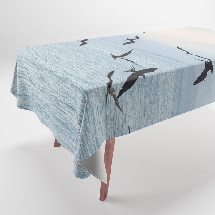 Flock of Birds at Sunset Tablecloth Gallery Image 1