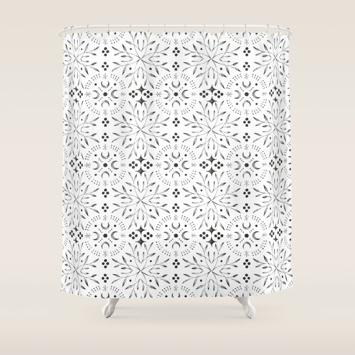 Mystical lunar mosaic BN B Shower Curtain Gallery Image 1