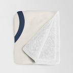 Abstract Shapes 19 in Orange and Navy Blue Throw Blanket Gallery Image 3