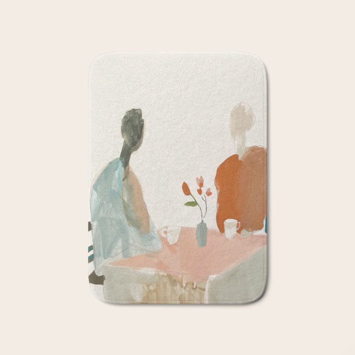 Abstract Cafe Stillness Bath Mat Gallery Image 1