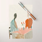 Abstract Cafe Stillness Wrapping Paper Gallery Image 1