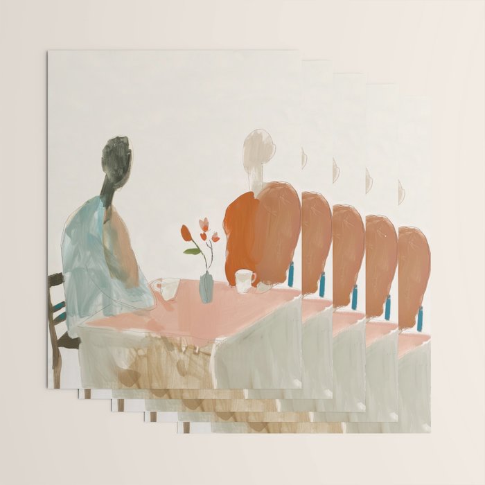 Abstract Cafe Stillness Wrapping Paper Gallery Image 3