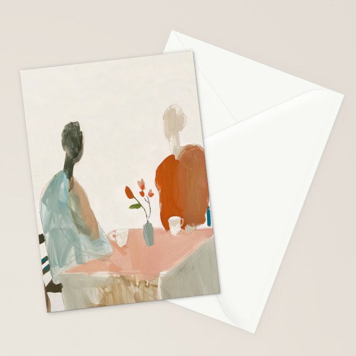Abstract Cafe Stillness Stationery Card Gallery Image 2