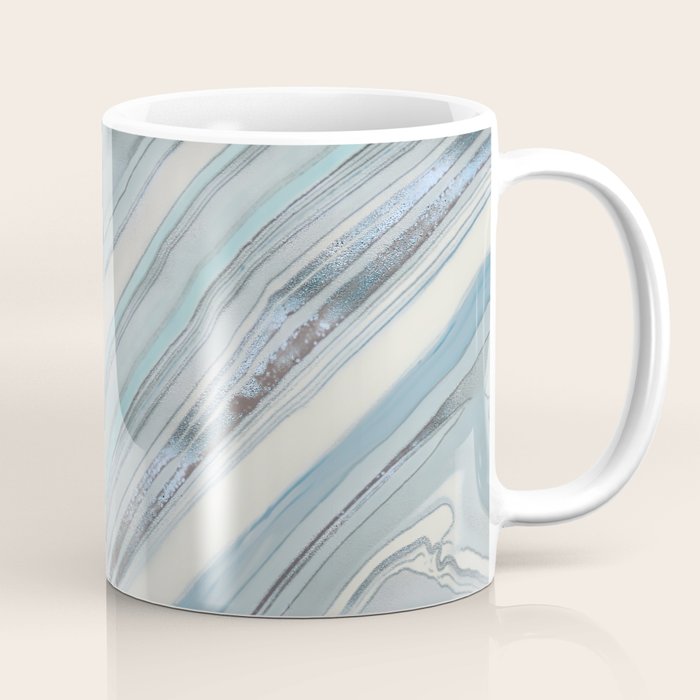 Soft Blue Aqua Marble Elegance Coffee Mug Gallery Image 1