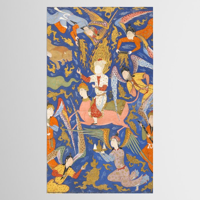 Falnama (Book of omens), The Night Journey (Miâraj) Tablecloth Gallery Image 2