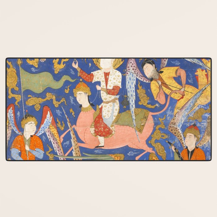 Falnama (Book of omens), The Night Journey (Miâraj) Desk Mat Gallery Image 3