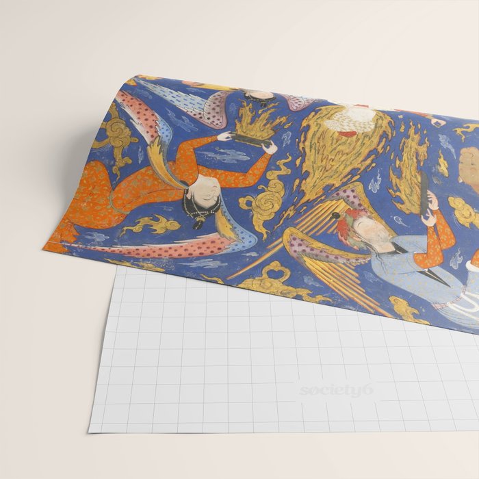 Falnama (Book of omens), The Night Journey (Miâraj) Wrapping Paper Gallery Image 2