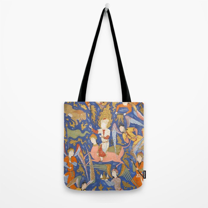 Falnama (Book of omens), The Night Journey (Miâraj) Tote Bag Gallery Image 2