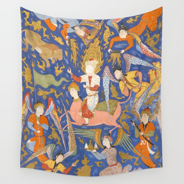 Falnama (Book of omens), The Night Journey (Miâraj) Wall Tapestry Gallery Image 4