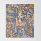Falnama (Book of omens), The Night Journey (Miâraj) Throw Blanket Gallery Image 2