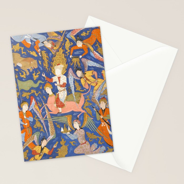 Falnama (Book of omens), The Night Journey (Miâraj) Stationery Card Gallery Image 2