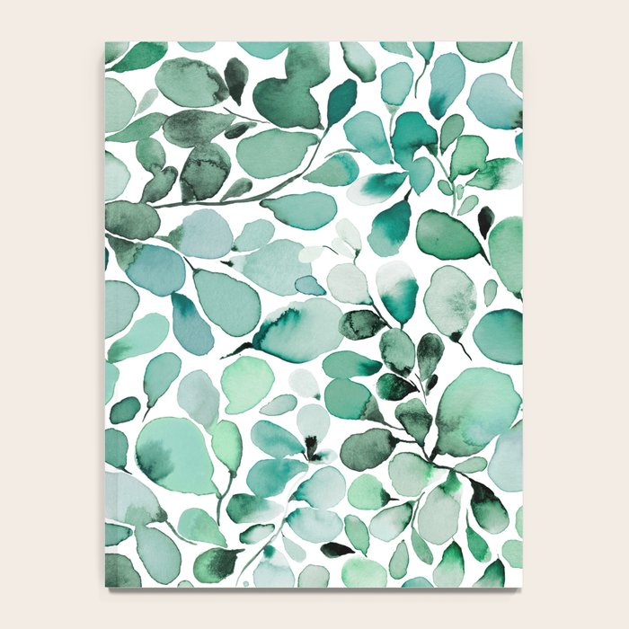 Watercolor Eucalyptus Botanical Green Leaves Notebook Gallery Image 4