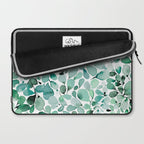 Watercolor Eucalyptus Botanical Green Leaves Laptop Sleeve Gallery Image 2