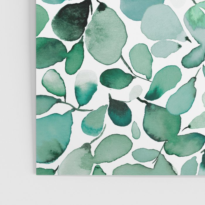 Watercolor Eucalyptus Botanical Green Leaves Poster Gallery Image 3