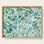 Watercolor Eucalyptus Botanical Green Leaves Serving Tray Gallery Image 1