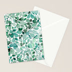 Watercolor Eucalyptus Botanical Green Leaves Stationery Card Gallery Image 2